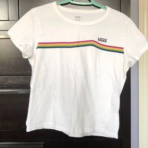 Vans white crop top